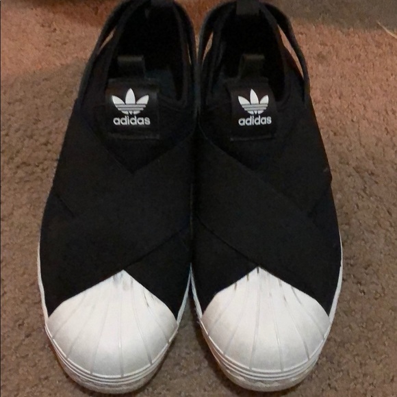 adidas shell toe slip on